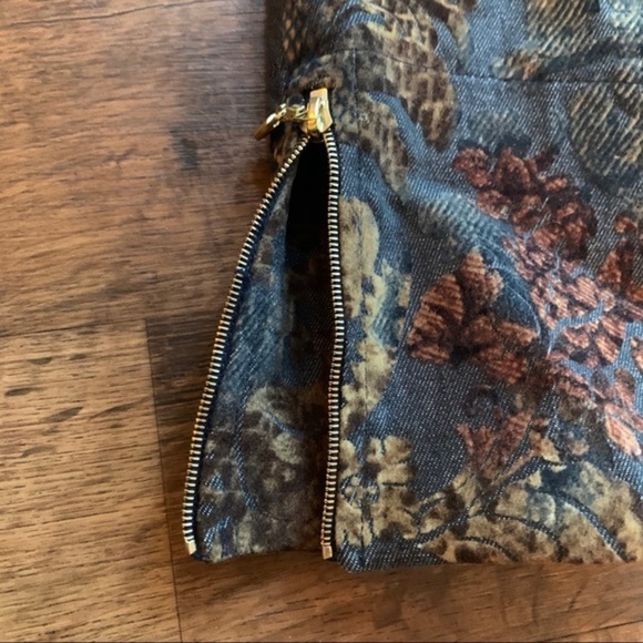 St. John Sport Floral Jacket Gray with Fall Colors - Picture 5 of 8